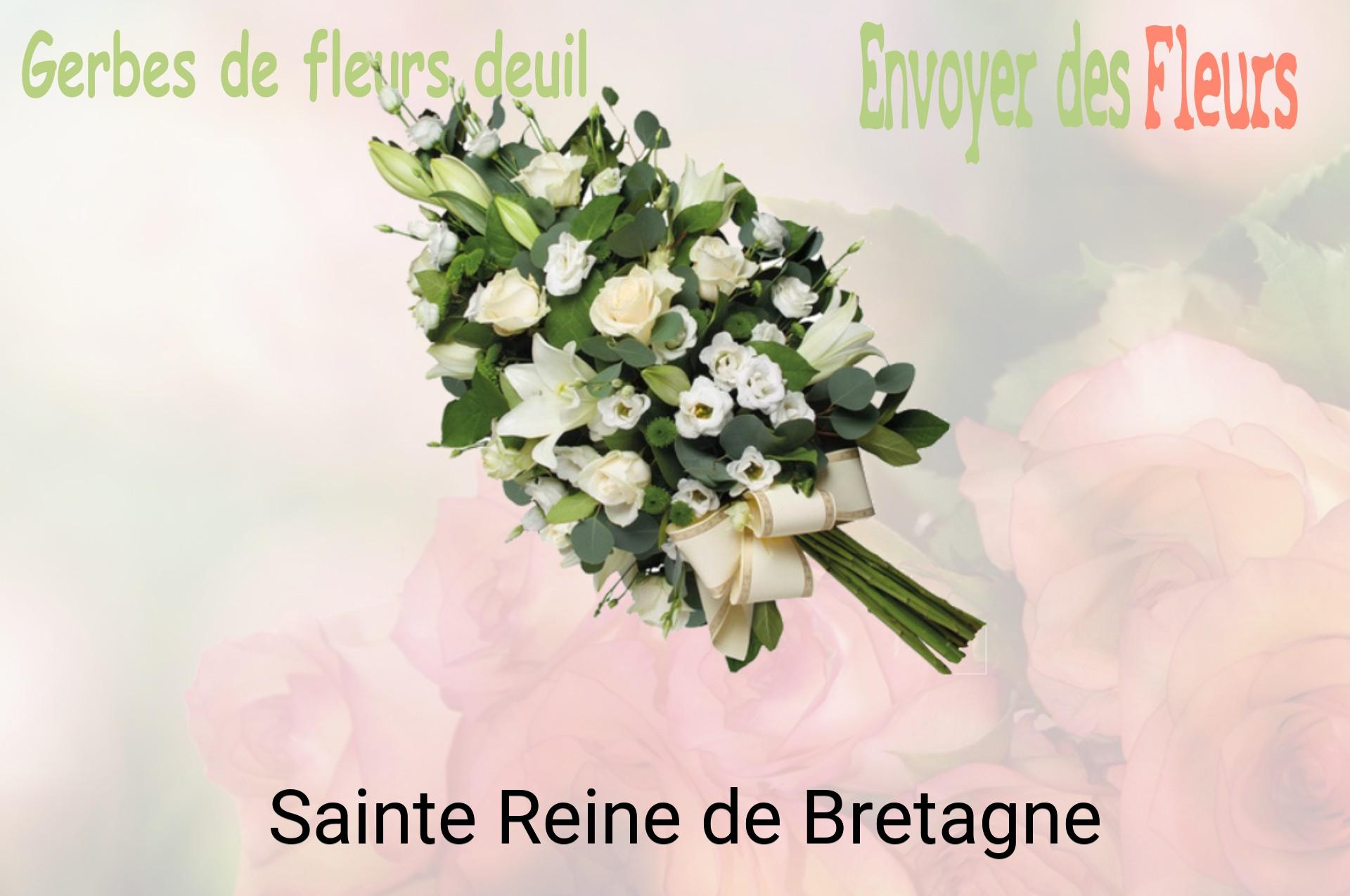 Gerbe de fleurs de deuil livrée à Sainte-Reine-de-Bretagne